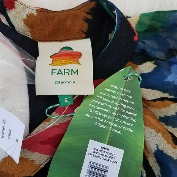 FARM RIO Black Chevron Forest Maxi Dress - Picture 10 of 10